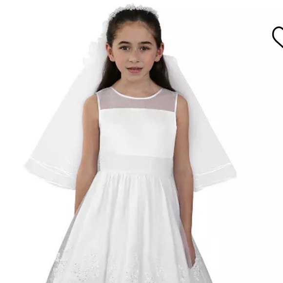 Us Angels Gorgeous White Embroidered Tank Dress w Pink Organza Sash Belt size 7 - Picture 8 of 8